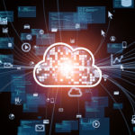 Cloud computing concept. Communication network.