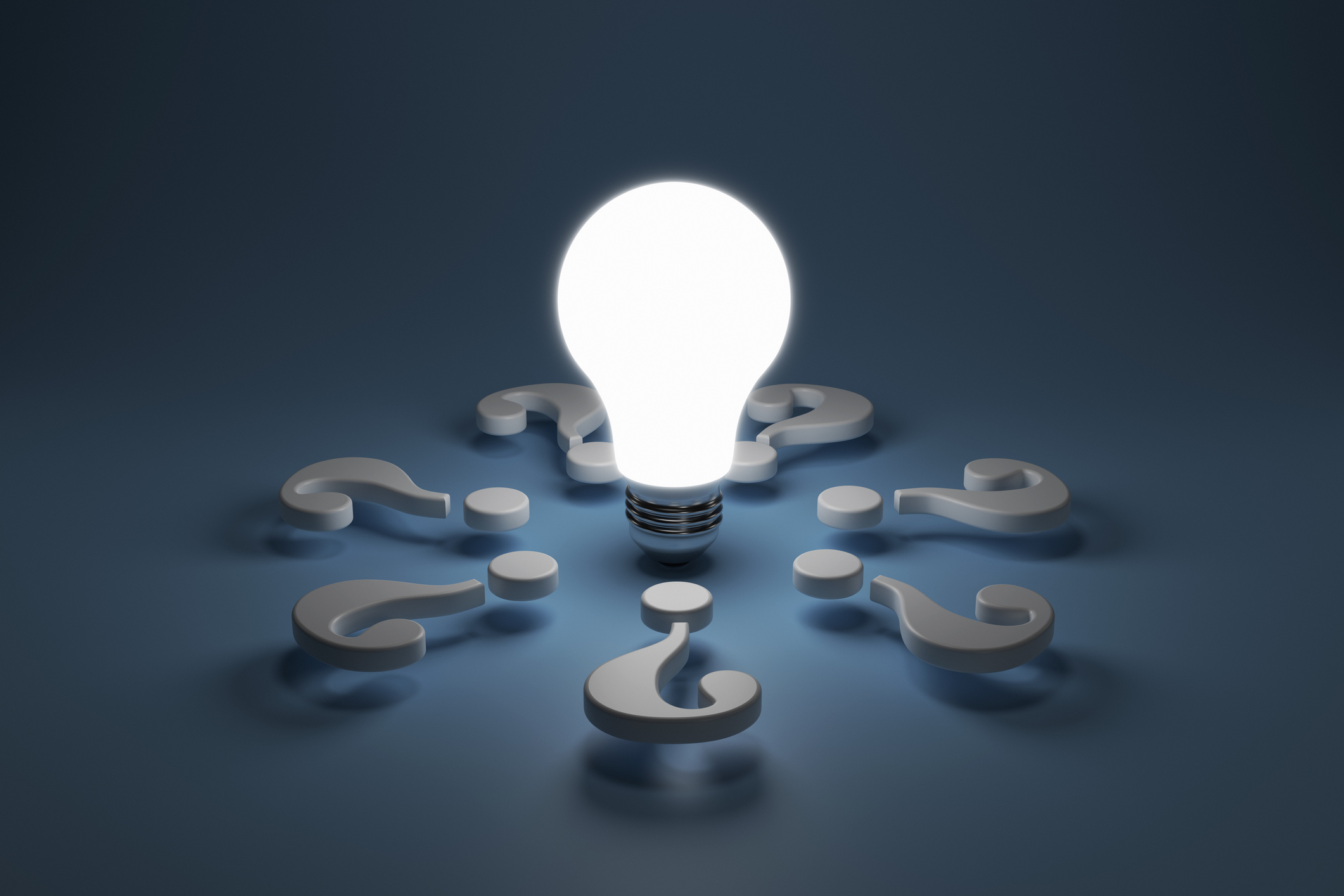 light bulb and question mark